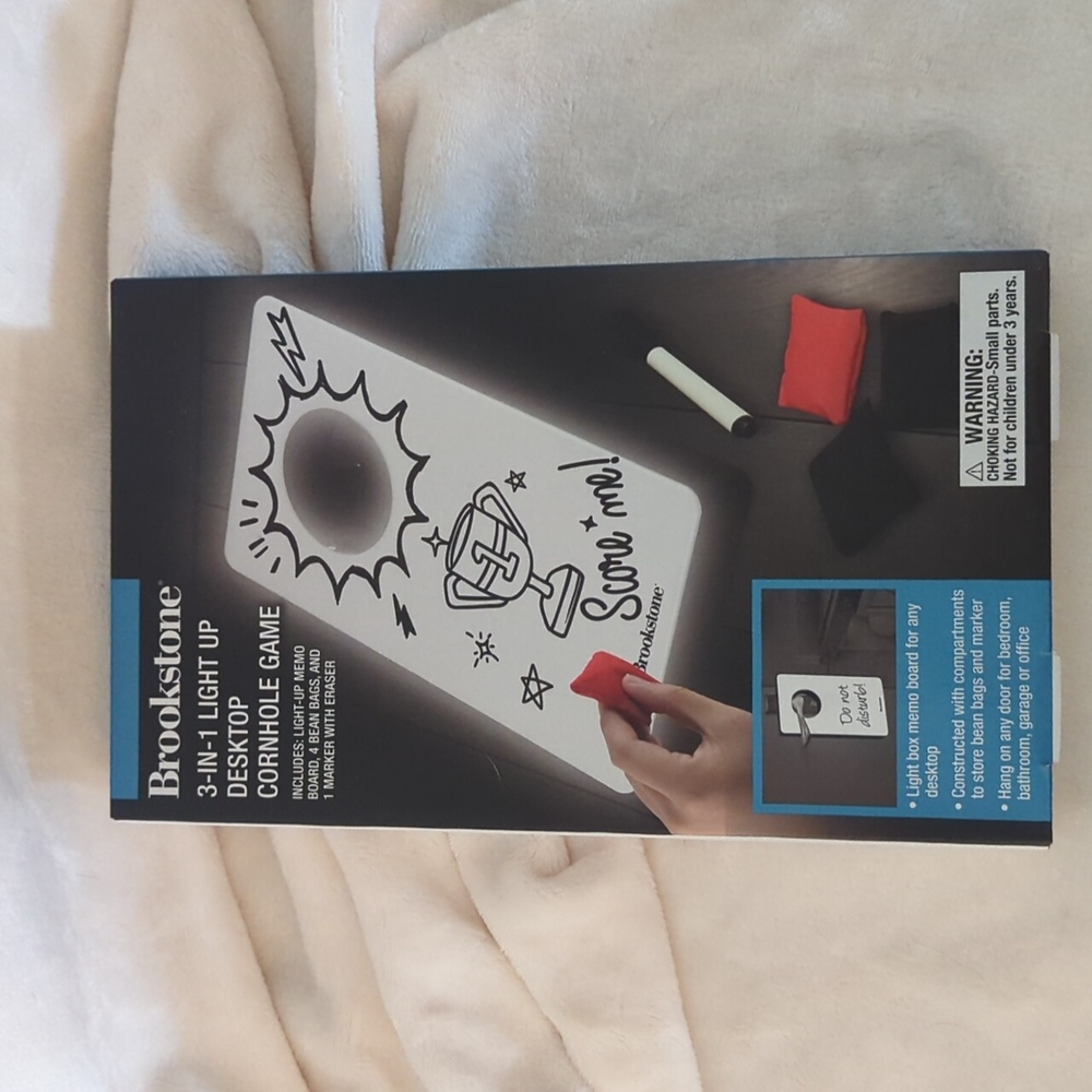Brookstone 3-in-1 Light Up Desktop Cornhole Game